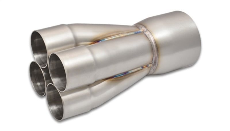 Vibrant 4-1 SS Merge Collectors (2-1/4in Inlet Slipover ID 3-1/2in Merge Outlet OD) Single Unit-thumbmail-1