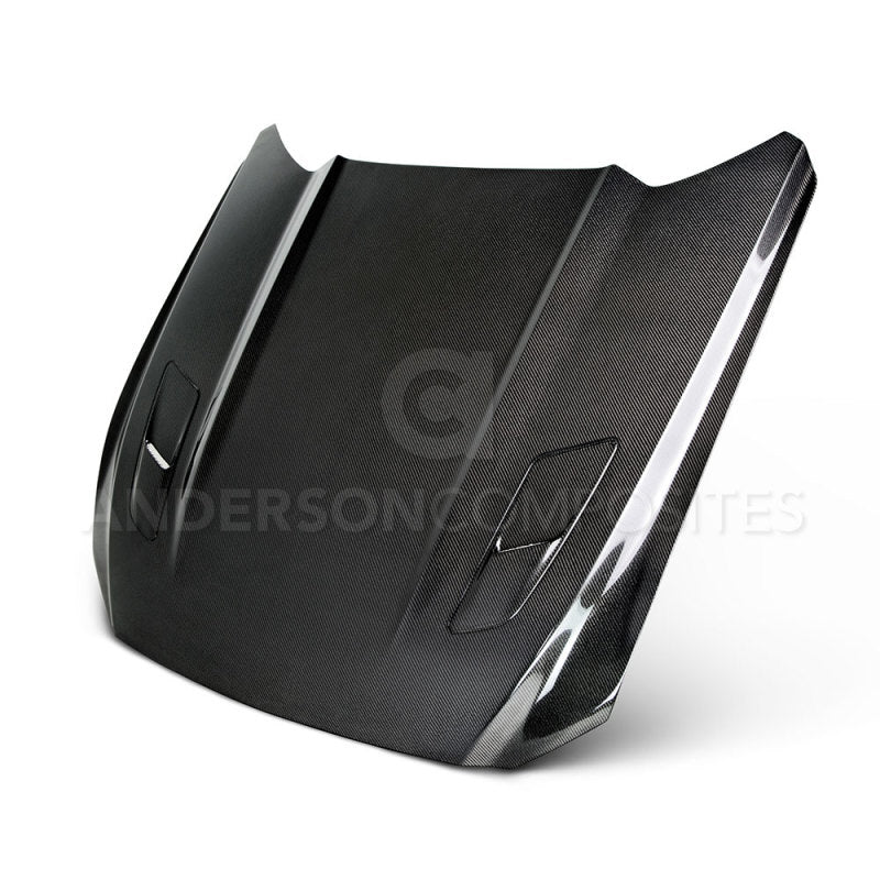 Anderson Composites 2015-2017 Ford Mustang Double Sided Carbon Fiber Type-OE Style Hood-thumbmail-1