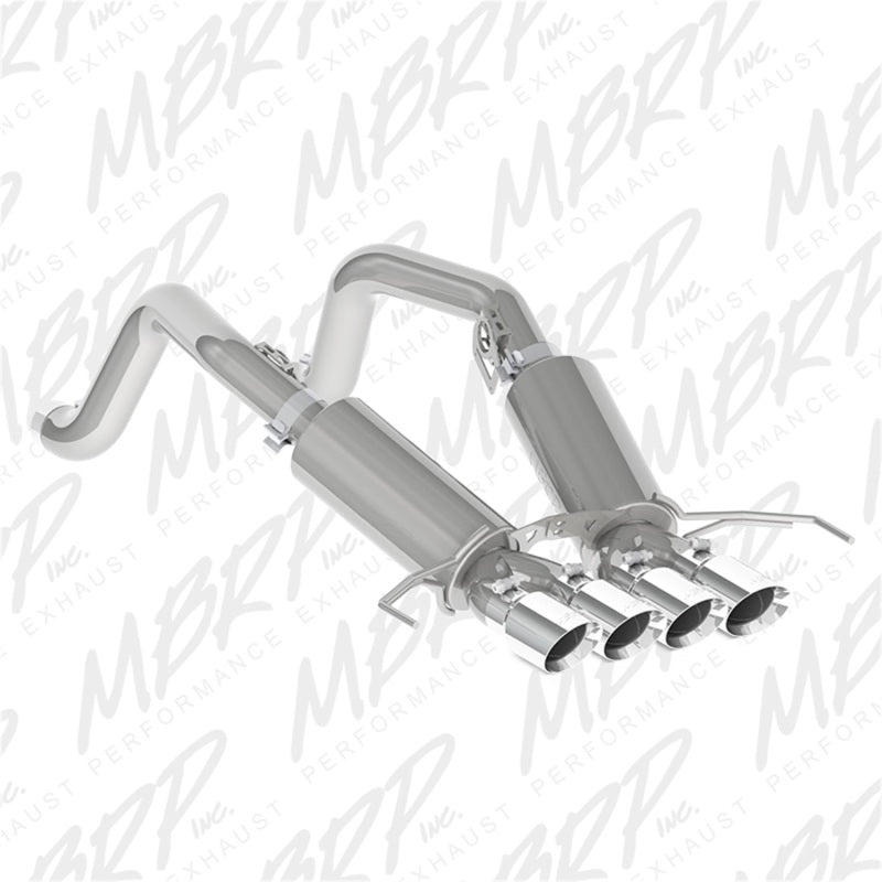 MBRP 14-19 Chevy Corvette V8 6.2L 3in T304 Dual Cat Back w/ 4in Quad Dual Wall Tips-thumbmail-2