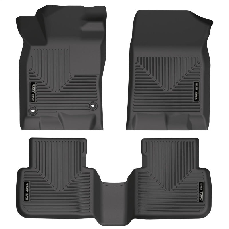 Husky Liners 2022 Honda Civic WeatherBeater Front & 2nd Seat Floor Liners (Black)-thumbmail-1