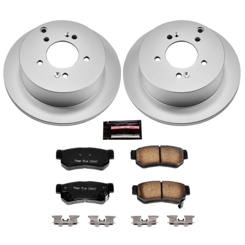Power Stop 01-06 Hyundai Santa Fe Rear Z17 Evolution Geomet Coated Brake Kit-thumbmail-1