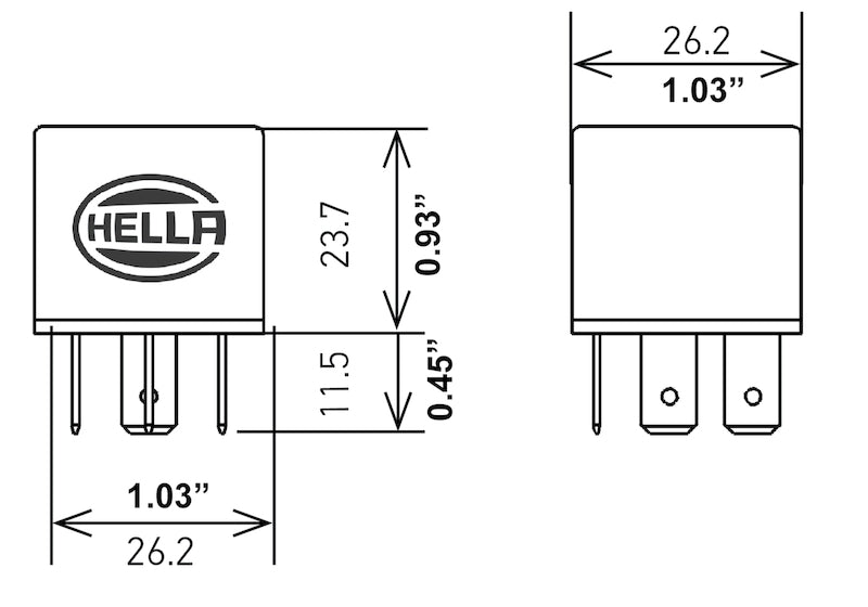 Hella Relay Mini Iso 4 Pole 12V Spst-thumbmail-5