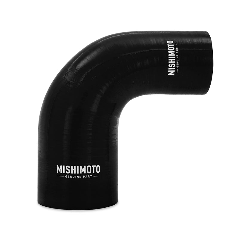 Mishimoto Silicone Reducer Coupler 90 Degree 3in to 3.5in - Black-thumbmail-1