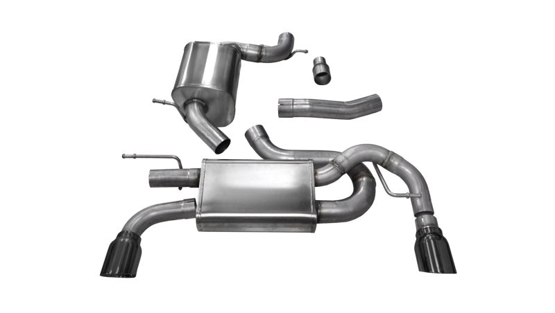 Corsa 10-14 Volkswagen GTI Mk6 Black Touring 3.0in Cat-Back Dual Rear Exit Polished Pro-Series Tips-thumbmail-1