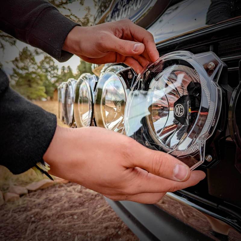 KC HiLiTES 6in. Light Shield for Gravity Pro6 LED Lights (Single) - Clear-thumbmail-6