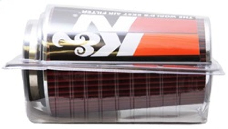 K&N Universal Air Filter Chrome Round Tapered Red - 4in Flange ID x 1.125in Flange Length x 9.5in H-thumbmail-16