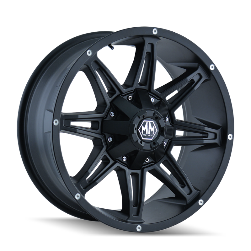 Mayhem 8090 Rampage 18x9 / 6x135 BP / 18mm Offset / 106mm Hub Matte Black Wheel-thumbmail-1