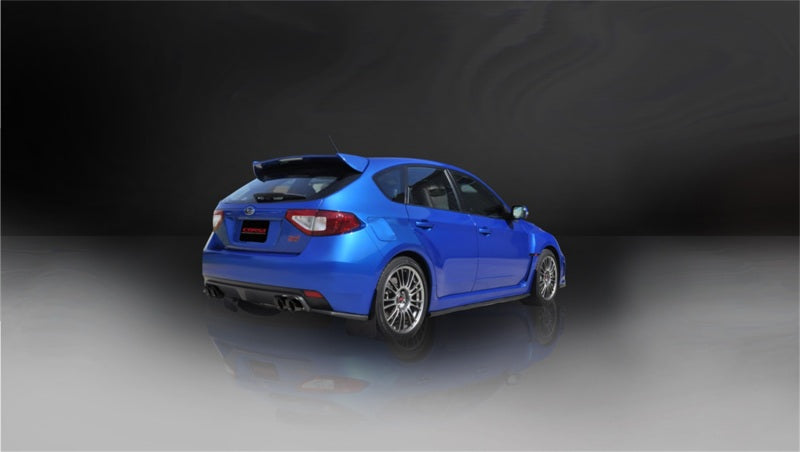 Corsa 08-13 Subaru Impreza Hatchback STI 2.5L Turbo Manual Black Sport Cat-Back Exhaust-thumbmail-4