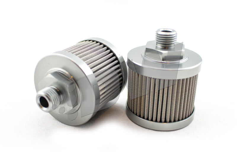 DeatschWerks Stainless Steel 6AN 100 Micron Universal Fuel Pump Pre-Filter-thumbmail-1