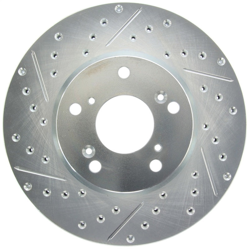 StopTech Select Sport 06-08 Honda Civic GX / 98-02 Accord V7 Slotted and Drilled Right Front Rotor-thumbmail-4