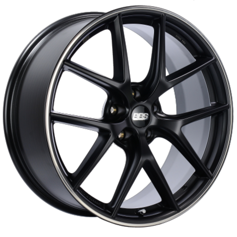 BBS CI-R 20x10 5x112 ET25 Satin Black Polished Rim Protector Wheel -82mm PFS/Clip Required-thumbmail-1