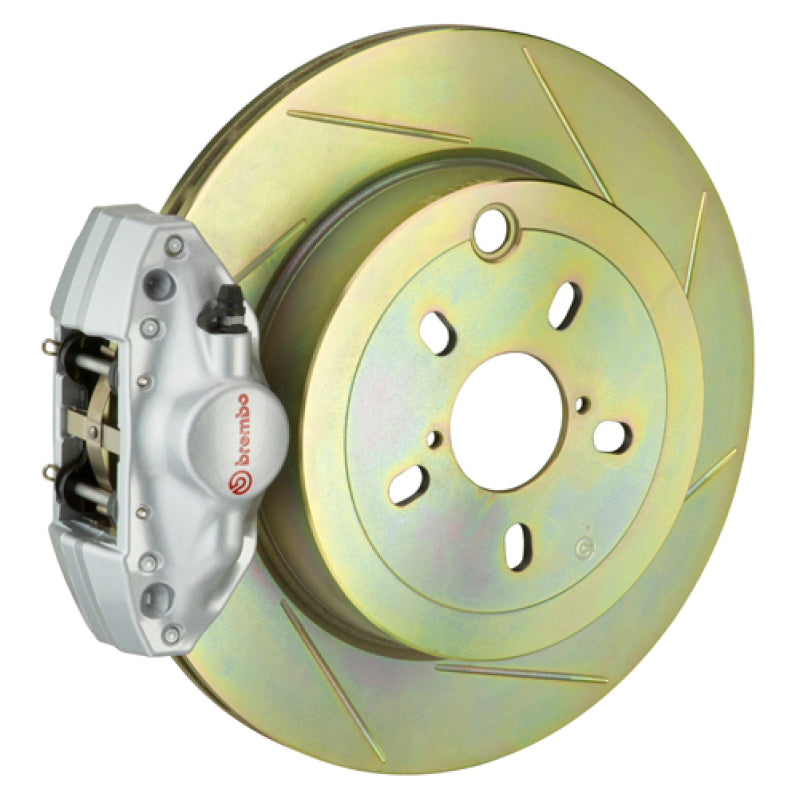 Brembo 99-05 323i (Excl xDrive) Rear GT BBK 2 Piston Cast 2pc 294x19 1pc Rotor Slotted Type1-Silver-thumbmail-1