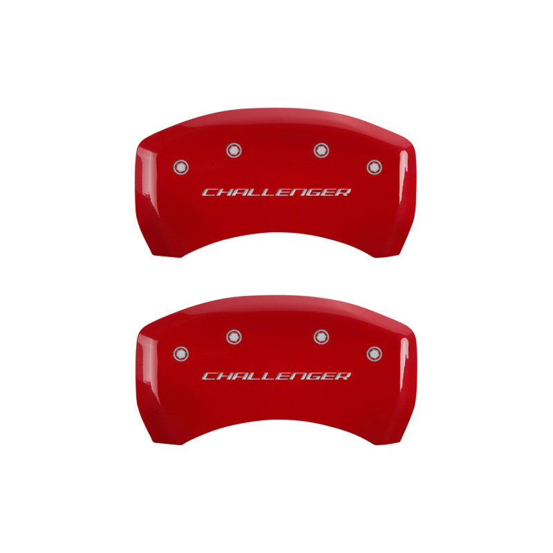 MGP 4 Caliper Covers Engraved Front & Rear Block/Challenger Red finish silver ch-thumbmail-5