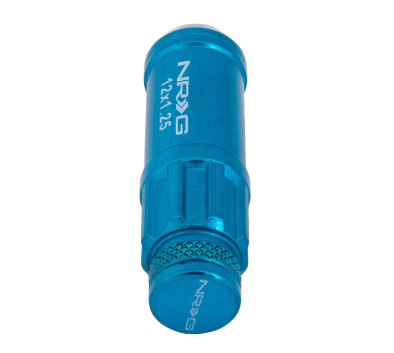 NRG 700 Series M12 X 1.25 Steel Lug Nut w/Dust Cap Cover Set 21 Pc w/Locks & Lock Socket - Blue-thumbmail-3