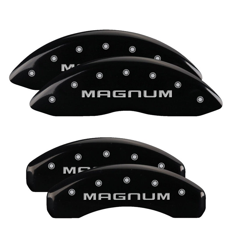 MGP 4 Caliper Covers Engraved Front & Rear Magnum Black finish silver ch-thumbmail-2