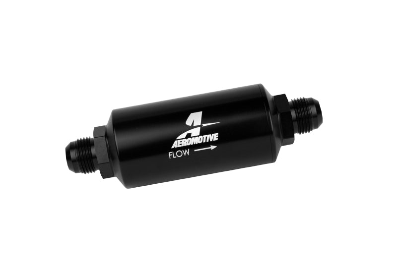 Aeromotive In-Line Filter - AN -10 size Male - 10 Micron Microglass Element - Bright-Dip Black-thumbmail-3