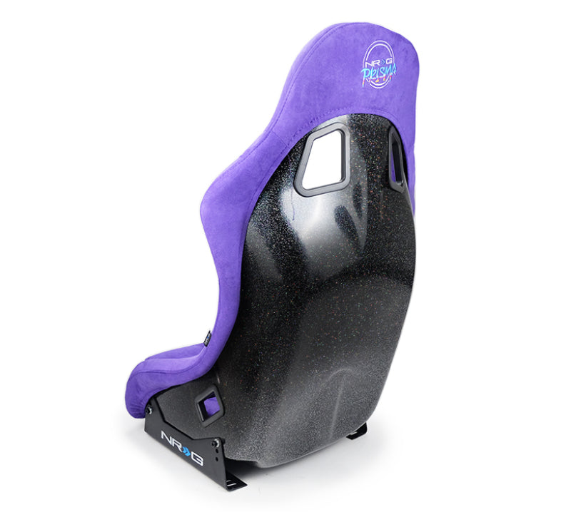 NRG FRP Bucket Seat PRISMA Edition w/ Pearlized Back Purple Alcantara - Medium-thumbmail-5