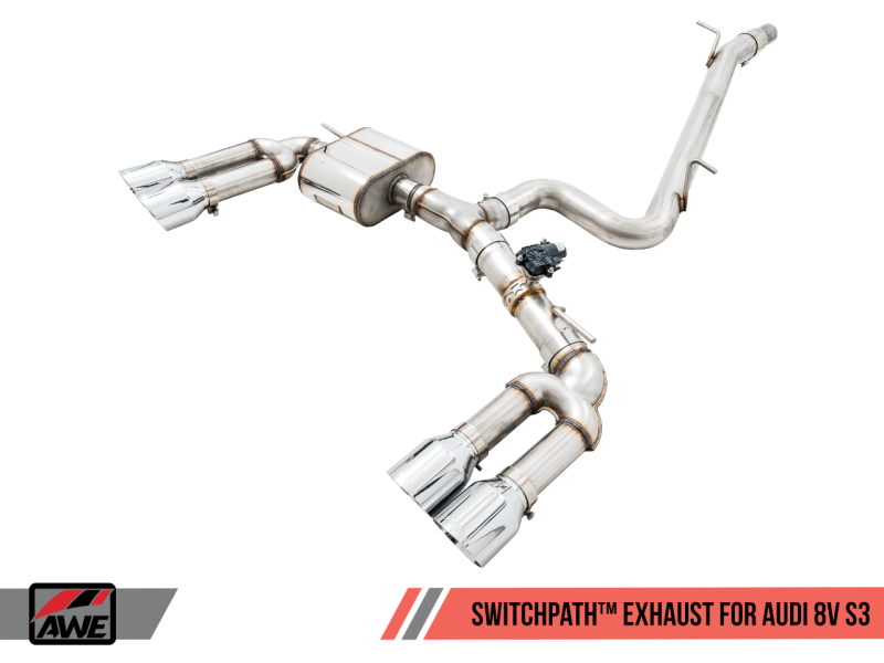 AWE Tuning Audi 8V S3 SwitchPath Exhaust w/Chrome Silver Tips 102mm-thumbmail-6