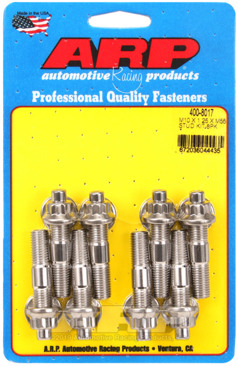 ARP Sport Compact M10 x 1.25 x 55mm Stainless Accessory Studs (8 pack)-thumbmail-1