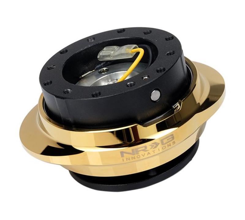 NRG Quick Release Kit - Black Body/ Chrome Gold Oval Ring-thumbmail-1