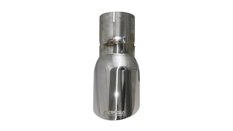 Corsa Single Universal 3.0in Inlet / 4in Outlet Polished Pro-Series Tip Kit-thumbmail-2