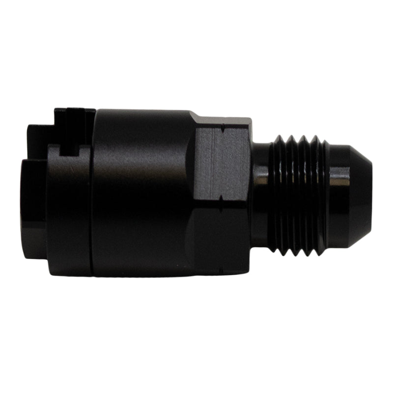 DeatschWerks 6AN Male Flare to 5/16in Female EFI Quick Connect Adapter - Anodized Matte Black-thumbmail-2