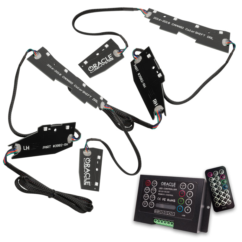 Oracle 16-18 Chevy Camaro RGB+W Headlight DRL Upgrade Kit - ColorSHIFT w/ 2.0 Controller-thumbmail-2