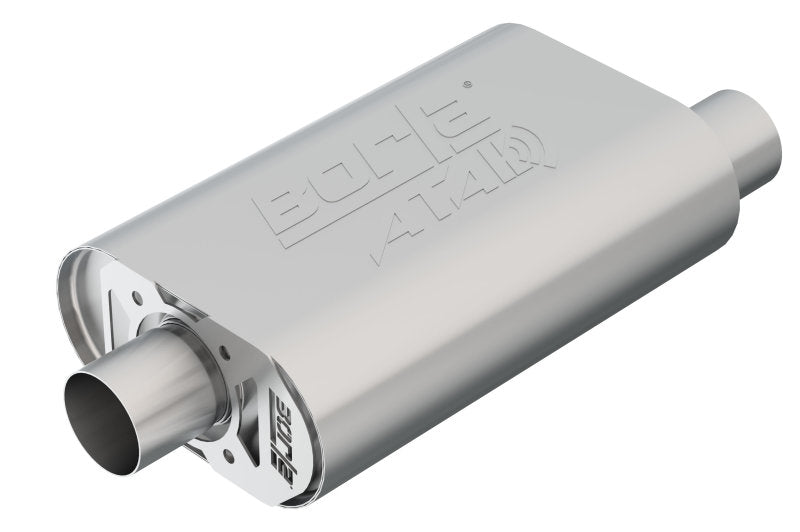 Borla CrateMuffler SBC Hot 350/383 2.5 inch Offset/Center 14in x 4.35in x 9in Oval Atak Muffler-thumbmail-2
