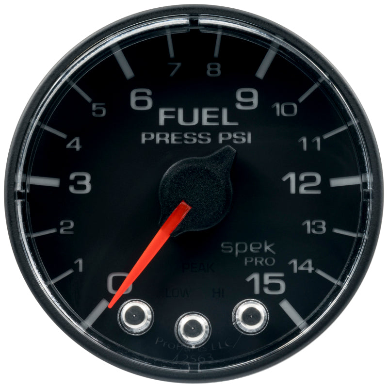 Autometer Spek-Pro - Nascar 2-1/16in Fuel Press 0-15 psi Bfb Ecu-thumbmail-1