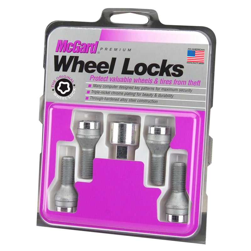 McGard Wheel Lock Bolt Set - 4pk. (Cone Seat) M12X1.25 / 17mm Hex / 22.0mm Shank Length - Chrome-thumbmail-7