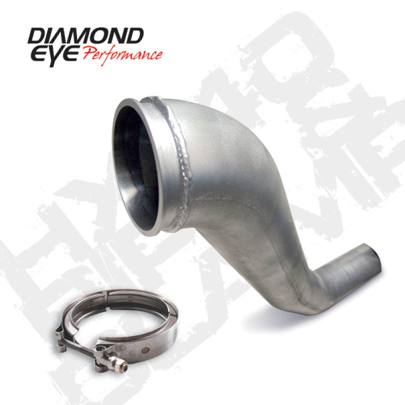 Diamond Eye KIT 4in DWNP HX40 TURBO-DIRECT FLANGE W/ V-Band CLAMP AL DODGE 94-02-thumbmail-1