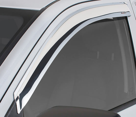 Stampede 2015-2019 Chevy Colorado Extended Cab Pickup Tape-Onz Sidewind Deflector 2pc - Chrome