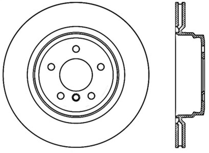 StopTech 06 BMW 330 / 07-09 BMW 335 Slotted & Drilled Left Rear Rotor-thumbmail-3