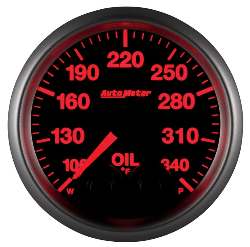Autometer Elite 52mm 100-340 Deg F Oil Temp Peak & Warn w/ Electronic Control Gauge-thumbmail-5