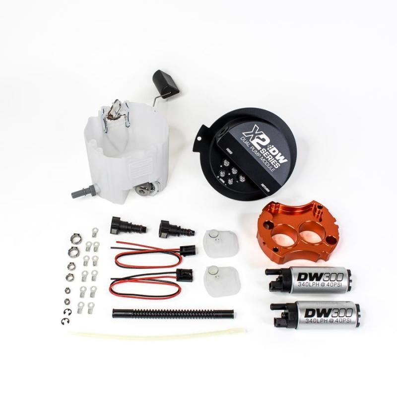DeatschWerks 10-15 Chevy Camaro LS 3.7 V6/ SS LS3 X2 Series Fuel Pump Module w 2 DW300s-thumbmail-2