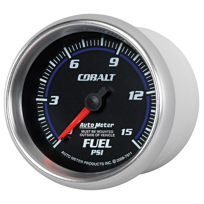 Autometer Cobalt 2-5/8in  Mechanical Fuel Pressure Gauge 0-15 PSI-thumbmail-4