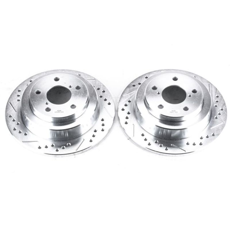 Power Stop 05-06 Saab 9-2X Rear Evolution Drilled & Slotted Rotors - Pair-thumbmail-2