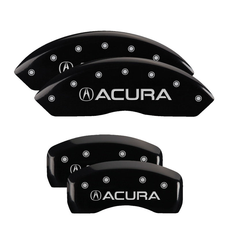 MGP 4 Caliper Covers Engraved Front & Rear Acura Black finish silver ch-thumbmail-2