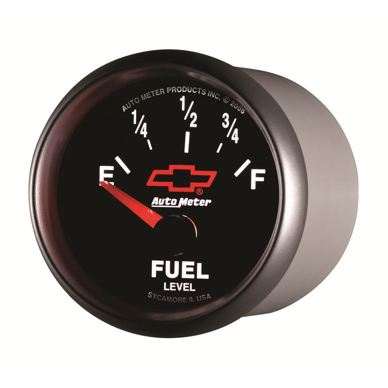 Autometer GM Bowtie Black 2-1/16 Fuel Level, 0-90 , Air-Core 8-18V-thumbmail-3