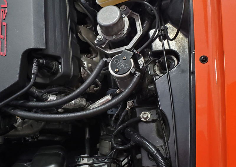 J&L 14-19 Chevrolet Corvette LT1 6.2L Driver Side Oil Separator 3.0 - Clear Anodized-thumbmail-2