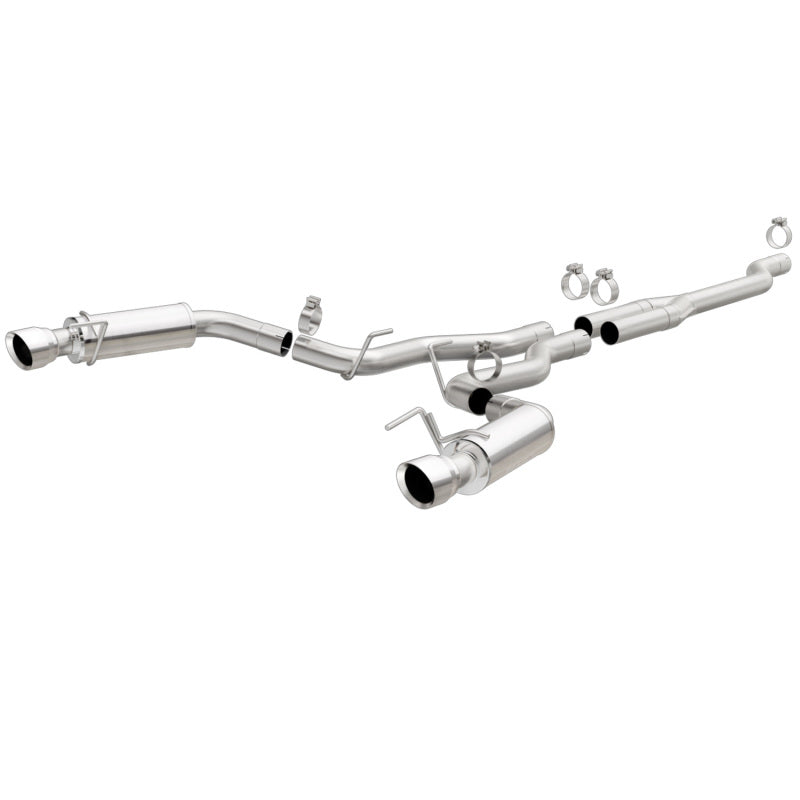 MagnaFlow Cat Back, SS, 2.5in, Competition, Dual Split Polish 4.5in Tips 2015 Ford Mustang Ecoboost-thumbmail-4