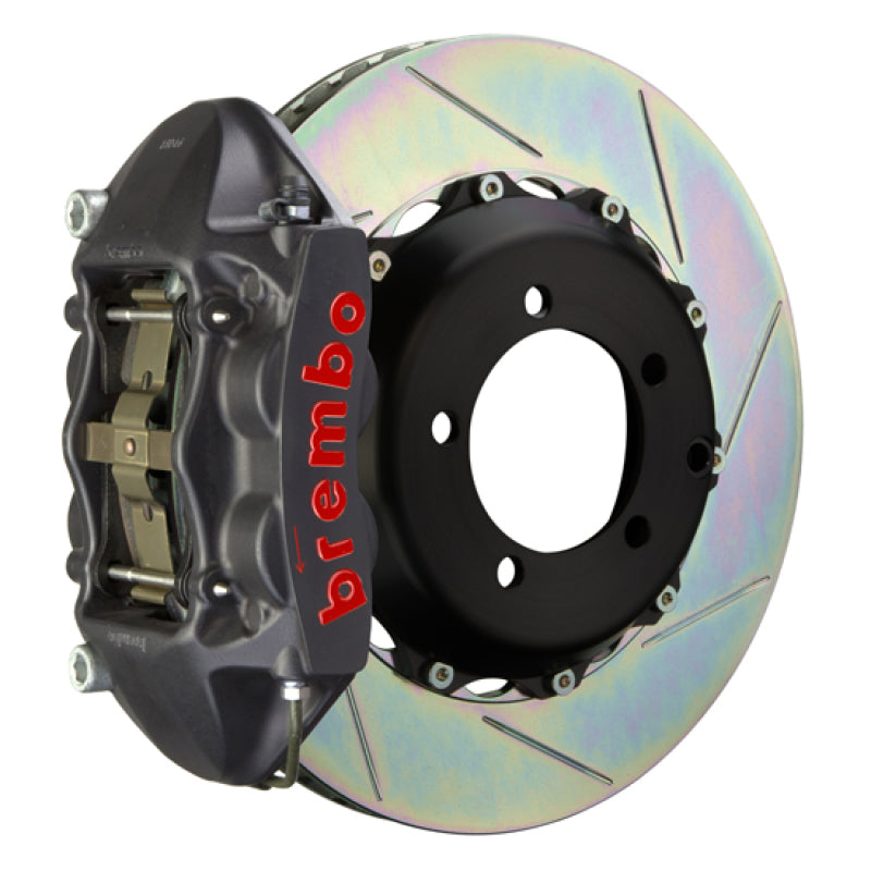 Brembo 99-05 Honda S2000 Rear GTS BBK 4 Piston Cast 328x28 2pc Rotor Slotted Type-1-Black HA-thumbmail-1