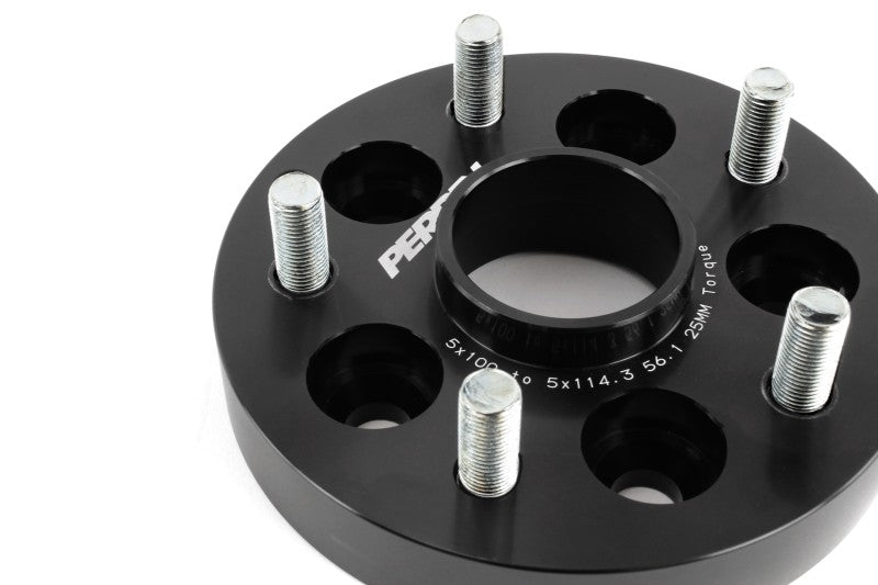 Perrin Wheel Adapter 25mm Bolt-On Type 5x100 to 5x114.3 w/ 56mm Hub (Set of 2)-thumbmail-6