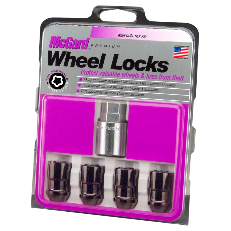 McGard Wheel Lock Nut Set - 4pk. (Cone Seat) M12X1.5 / 19mm & 21mm Dual Hex / 1.46in. Length - Black-thumbmail-6