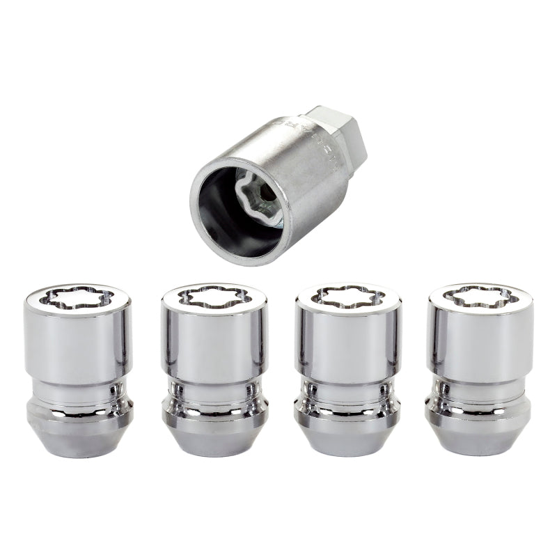 McGard Wheel Lock Nut Set - 4pk. (Cone Seat) M12X1.5 / 19mm & 21mm Dual Hex / 1.28in. L - Chrome-thumbmail-2