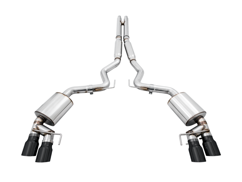 AWE Tuning 2018+ Ford Mustang GT (S550) Cat-back Exhaust - Touring Edition (Quad Diamond Black Tips)-thumbmail-6
