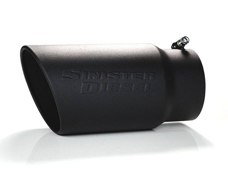 Sinister Diesel Universal Black Ceramic Coated Stainless Steel Exhaust Tip (5in to 6in)-thumbmail-1