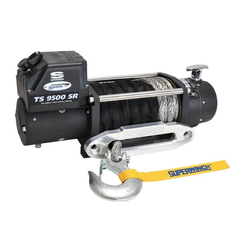 Superwinch 9500 LBS 12V DC 3/8in x 80ft Synthetic Rope Tiger Shark 9500 Winch-thumbmail-4