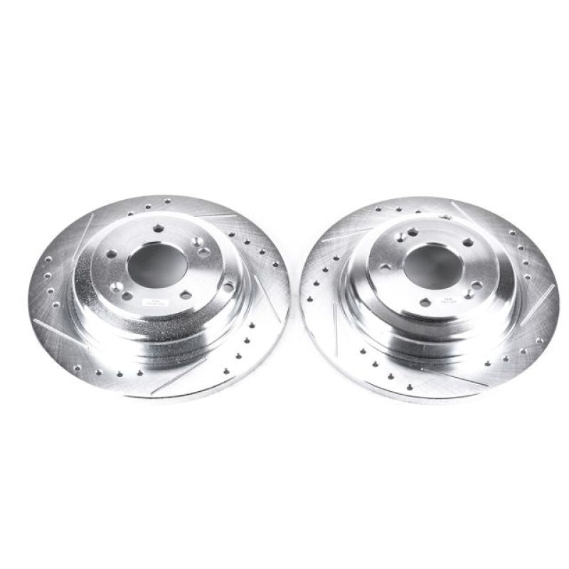 Power Stop 10-16 Hyundai Genesis Coupe Rear Evolution Drilled & Slotted Rotors - Pair-thumbmail-1