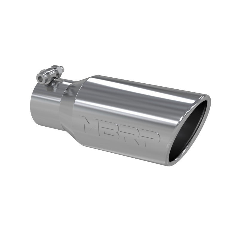 MBRP Universal Tip 4in OD 2.75in Inlet 10in Length Angled Rolled End T304-thumbmail-2